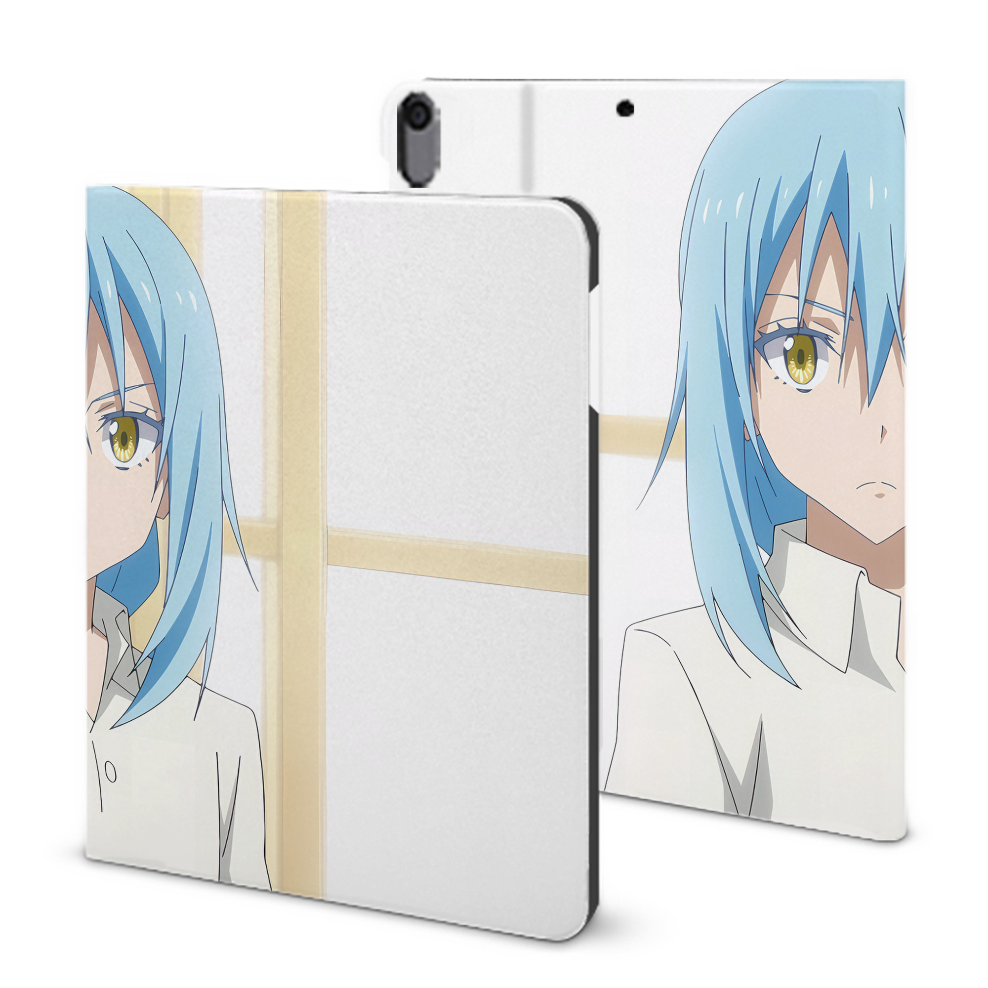 （画像用） 転スラ Regarding Reincarnated to Slime IPad ケース ブック型 PUレザー TPU 耐衝撃 軽量 薄型 ペン収納なし 全面保護 IPad 各モデル対応